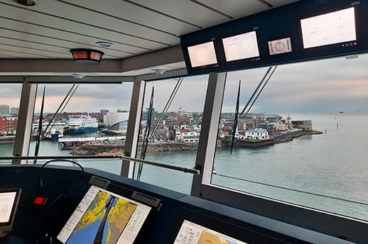 Portsmouth port from the Bridge